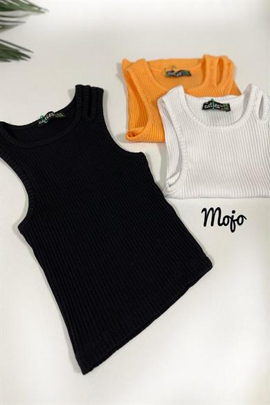 Mojo Kız Çocuk Omuz Detaylı Crop 3399 Siyah