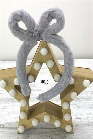 Mojo Kız Çocuk Ponponlu Peluş Taç 9454 Gri