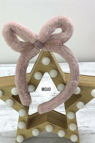 Mojo Kız Çocuk Ponponlu Peluş Taç 9454 Pudra