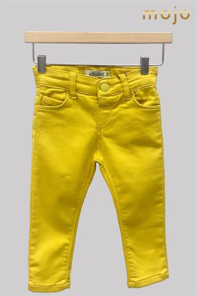 Mojo Kız Çocuk Ultra Esnek Renkli Denim Pantolon 2348 Sarı