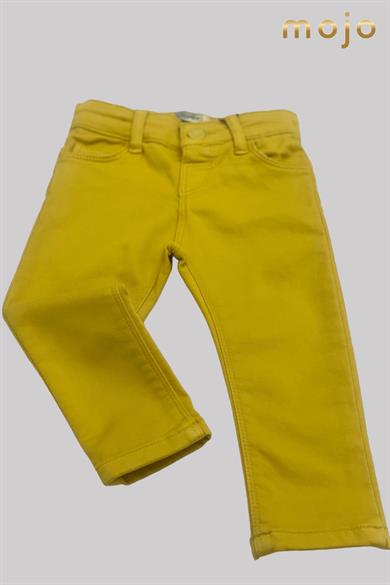 Mojo Kız Çocuk Ultra Esnek Renkli Denim Pantolon 2348 Sarı