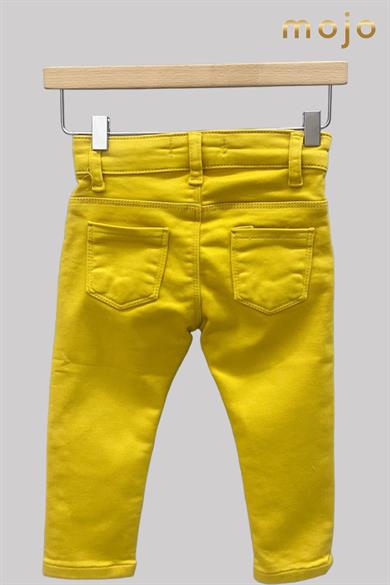 Mojo Kız Çocuk Ultra Esnek Renkli Denim Pantolon 2348 Sarı