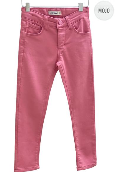 Mojo Kız Çocuk Ultra Esnek Renkli Denim Pantolon 2348 Pembe