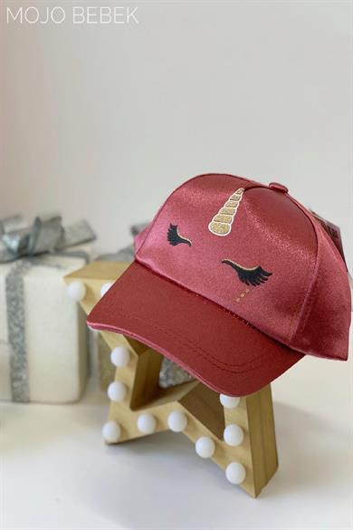 Mojo Kız Çocuk Unicorn Kasket Şapka 820011 Bordo
