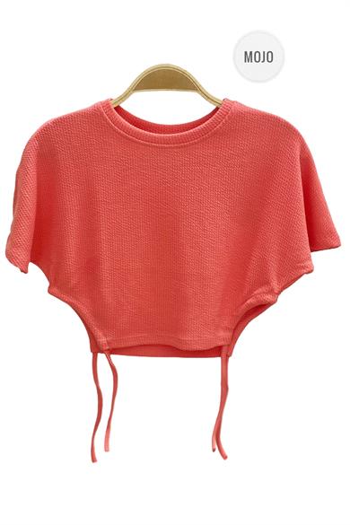 Mojo Kız Çocuk Yandan Büzgülü Bürümcük Crop 35254 Narçiçeği