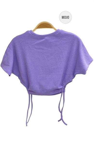 Mojo Kız Çocuk Yandan Büzgülü Bürümcük Crop 35254 Lila