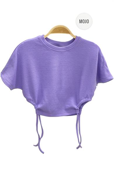 Mojo Kız Çocuk Yandan Büzgülü Bürümcük Crop 35254 Lila