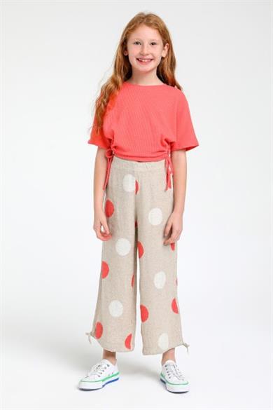 Mojo Kız Çocuk Yandan Büzgülü Bürümcük Crop 35254 Narçiçeği