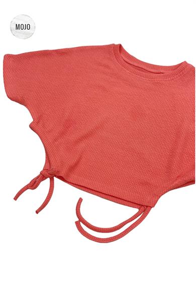 Mojo Kız Çocuk Yandan Büzgülü Bürümcük Crop 35254 Narçiçeği