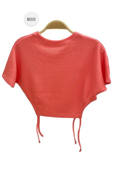 Mojo Kız Çocuk Yandan Büzgülü Bürümcük Crop 35254 Narçiçeği