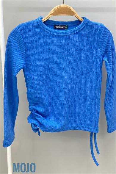 Mojo Kız Çocuk Yandan Büzgülü Kaşkorse Body 3504 Mavi