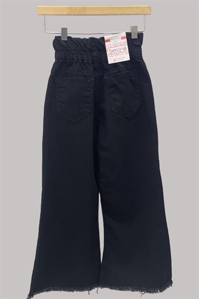 Mojo Kız Çocuk Yüksek Bel Püsküllü Paça Pantolon 5934344 Siyah