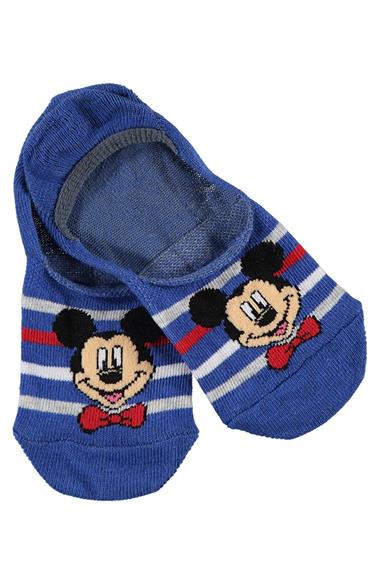 Mojo Mickey Mouse Desenli Babet Çorap 14398 Mavi