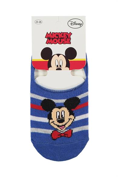 Mojo Mickey Mouse Desenli Babet Çorap 14398 Mavi