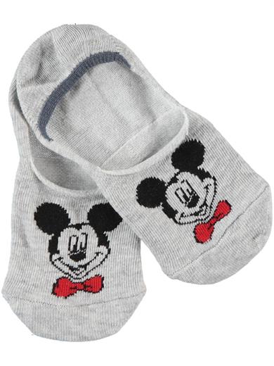 Mojo Mickey Mouse Desenli Babet Çorap 14398 Gri