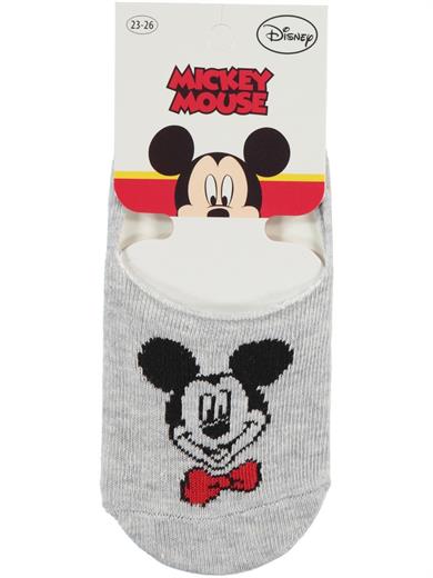 Mojo Mickey Mouse Desenli Babet Çorap 14398 Gri