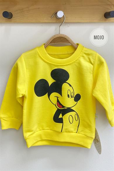 Mojo Unisex 6-24 Ay Mickey Baskılı Mevsimlik Eşofman Takım 656 Sarı