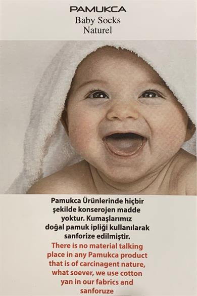 Mojo Unisex Bebek Yenidoğan 3lü Çorap 4511 Beyaz-Pembe