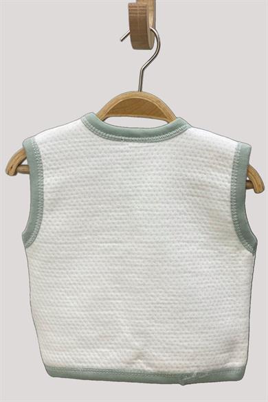 Mojo Unisex Bebek Zürafa İşlemeli Penye Yelek 337 Yeşil
