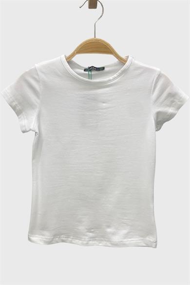 Mojo Unisex Çocuk Basic Kısa Kol T-shirt 320203 Beyaz