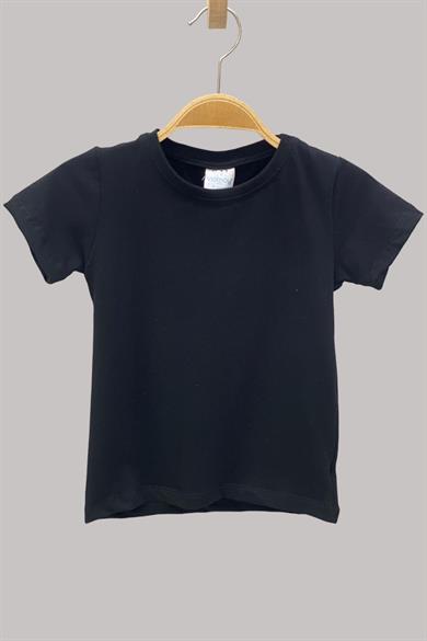 Mojo Unisex Çocuk  Basic Kısa Kol T-Shirt 5555 Siyah