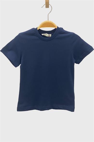 Mojo Unisex Çocuk Basic Kısa Kol Tshirt 5372 Lacivert