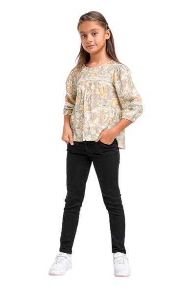 Mojo Unisex Çocuk Boru Paça Likralı Kot Pantolon 2276 Siyah