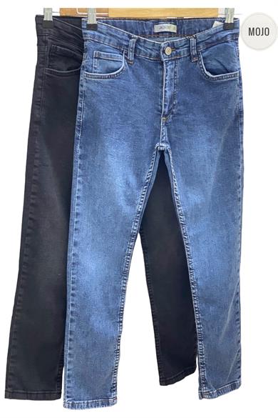 Mojo Unisex Çocuk Boru Paça Likralı Kot Pantolon 2276 Kot Mavi
