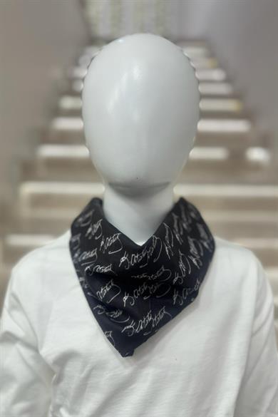 Mojo Unisex Kemal Atatürk İmza Fular-Bandana Aksesuar 1909 Siyah