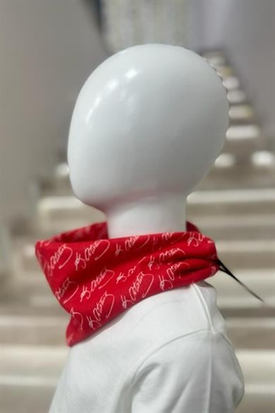 Mojo Unisex Kemal Atatürk İmza Fular-Bandana Aksesuar 1909 Kırmızı