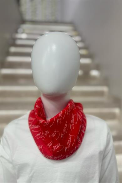 Mojo Unisex Kemal Atatürk İmza Fular-Bandana Aksesuar 1909 Kırmızı