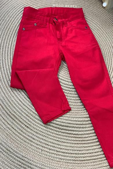 Mojo Unisex Kumaş Pantolon 2428 Kırmızı