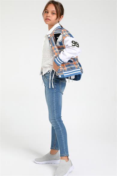 Mojo Unisex Slim Fit Dar Paça Kot Pantolon 2299 Mavi