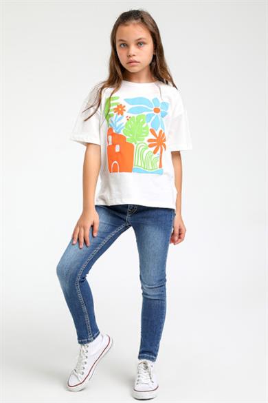 Mojo Unisex Slim Fit Dar Paça Kot Pantolon 2299 Mavi