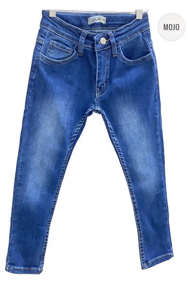 Mojo Unisex Slim Fit Dar Paça Kot Pantolon 2299 Mavi