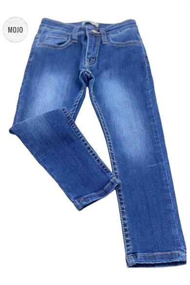 Mojo Unisex Slim Fit Dar Paça Kot Pantolon 2299 Mavi