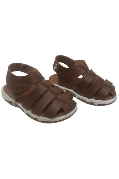 Mojo Unisex Suni Deri Ortapedik Taban Sandalet Kahverengi