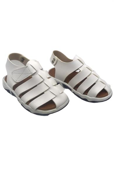 Mojo Unisex Suni Deri Ortapedik Taban Sandalet Beyaz