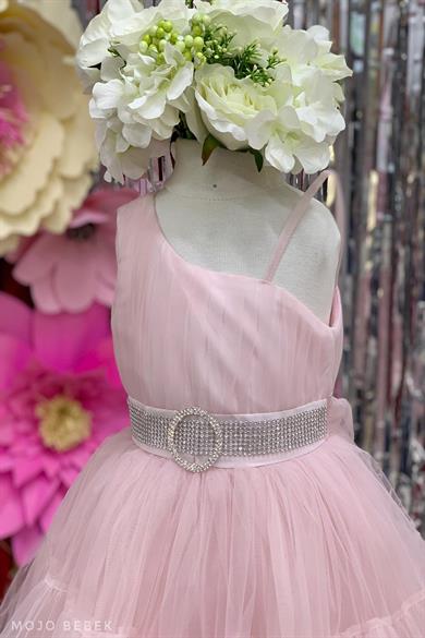 Monita Kız Çocuk Tek Omuz Kısa Abiye Elbise 2280 Pembe