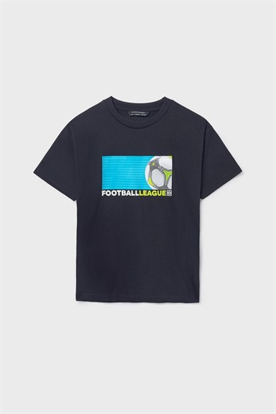 Myoral Erkek Çocuk 8-18 Yaş Desenli 2li Kısa Kol T-Shirt Seti Siyah