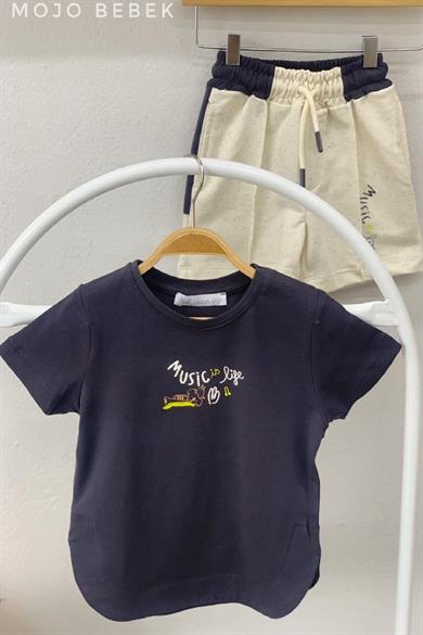 Nk Erkek Bebek Penye Şortlu Takım 22602 Füme