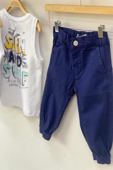 NK Kids Erkek Bebek 1-3 Yaş Lastikli Paça Pantolon 62714 Lacivert