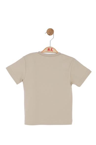 Nk Kids Erkek Bebek 1-4 Yaş Kabartma Desen Kısa Kol T-shirt Bej