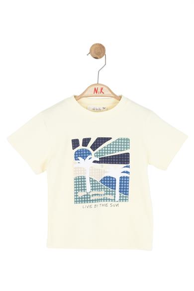Nk Kids Erkek Bebek 1-4 Yaş Kabartma Desen Kısa Kol T-shirt Sarı