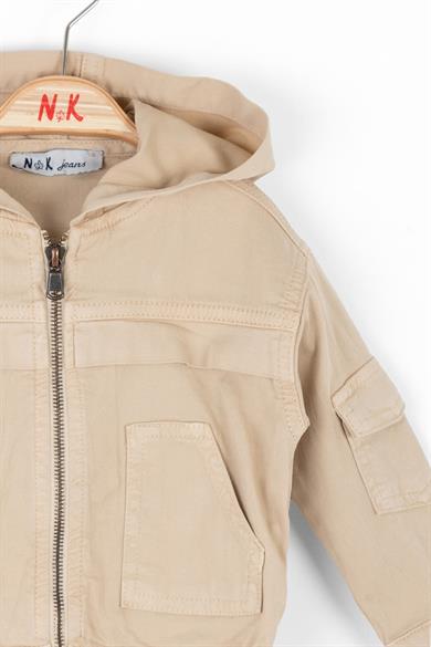Nk Kids Erkek Bebek 1-4 Yaş Kapüşonlu Mevsimlik Ceket 46702 Vizon