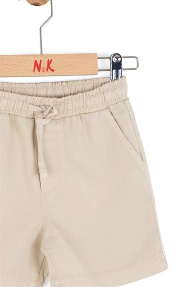 Nk Kids Erkek Bebek 1-4 Yaş Lastikli Bel Tensel Şort Krem