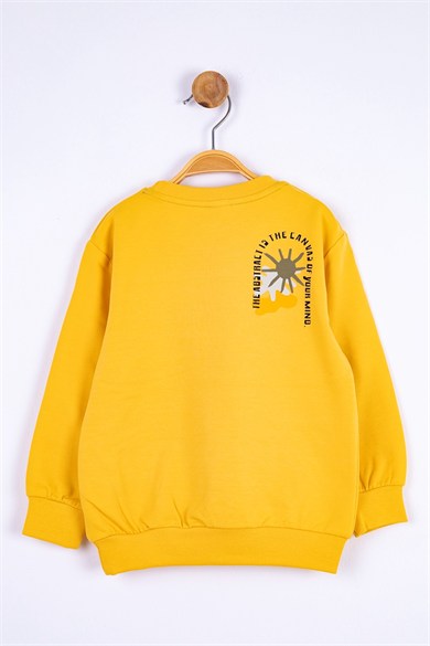 NK Kids Erkek Bebek 9-36 Ay Baskılı Basic Sweatshirt 45625 Hardal