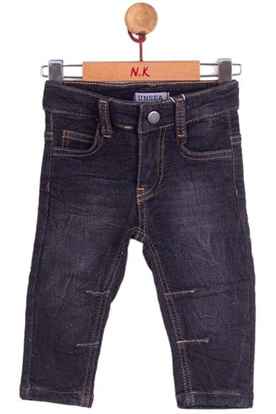 NK Kids Erkek Bebek Dizleri Biyeli Likralı Kot Pantolon 63702 Siyah