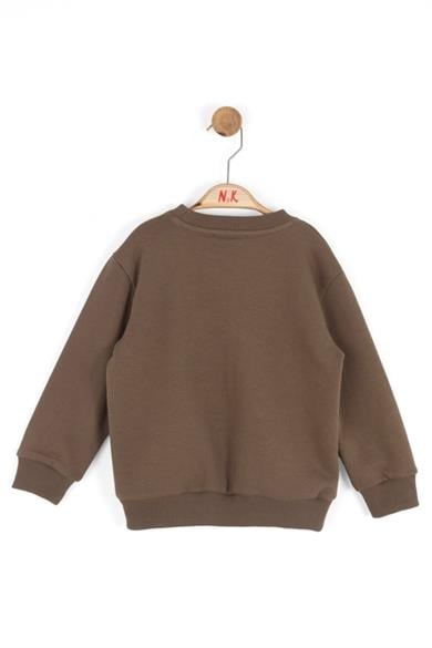 Nk Kids Erkek Çocuk 1-4 Yaş Baskılı Sweatshirt Kahverengi