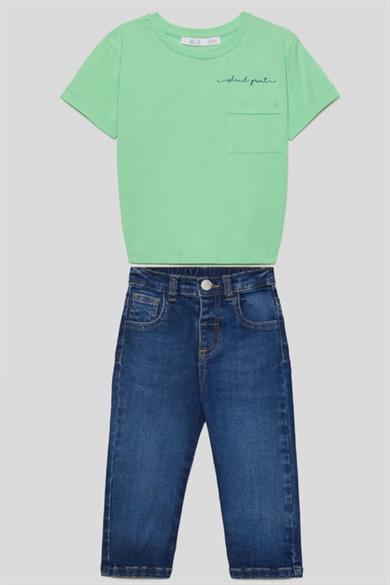 Nk Kids Erkek Çocuk 1-4 Yaş Regular Fit Denim Pantolon 68705 Kot Mavi